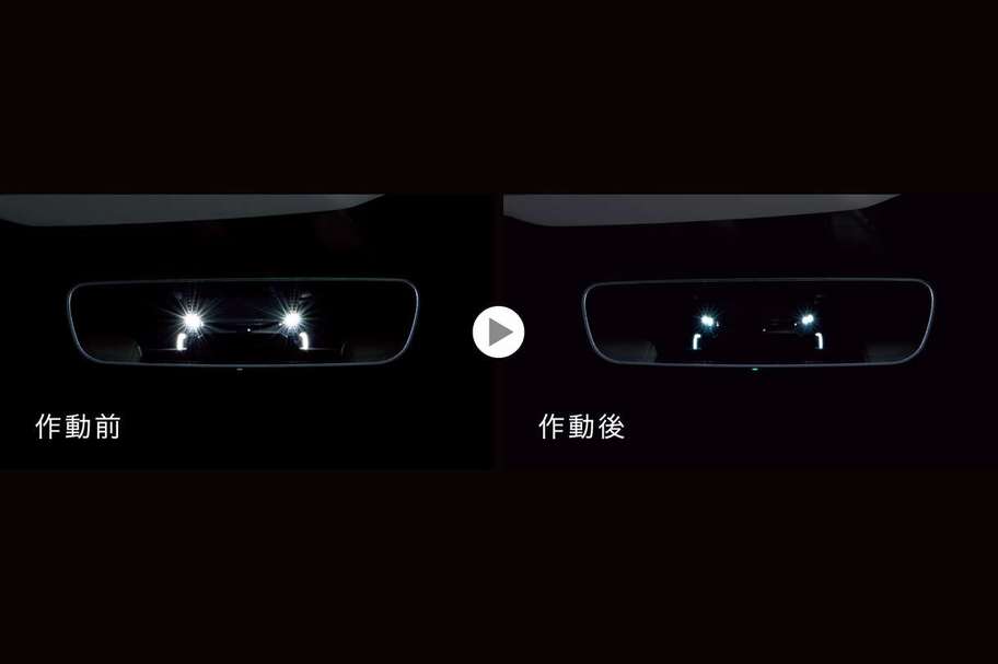 フレームレス自動防眩インナーミラー